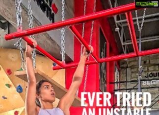 Samyuktha Hegde Instagram - After an entire year of not working out and trying other things, back to my monkey bar. Feels really good to be able to do it though I haven't tried it in so long! Also that's my amazing coach @coach.fatboy Imma never leave you 🤣🤣🤣. You're stuck with me #fitness #womanpower #skills #monkeybars #upperbodystrength #hangingout #gym #fit