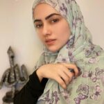 Sana Khan Instagram - Piyase khushk hoton ki sada kya thi Ramadan bata raha hai Karbala kya thi🌙 Ps: I don’t pray namaz in this scarf coz of butterflies but I use it otherwise 🙌🏼 . . . . #sanakhan #ramadan2020 #scarf