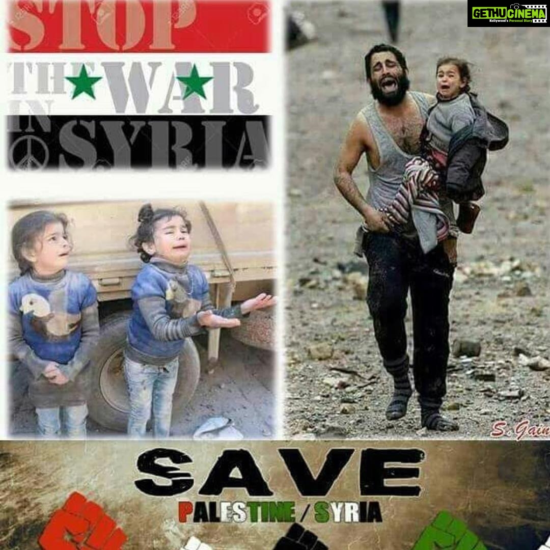 Sana Khan Instagram - A total speechless moment, honestly I feel so handicapped tht I can’t do anything for them except pray ... Ya Allah help them..these kids 😢😢 N this is happening frm almost last 6years n still no relief!! Is power so imp tht their lives don’t matter 😢😢 Every pic n news I see makes me cry blood ... whats the use of such power n money?? All I can say is plz plz plz “Pray for syria” Pray Pray Pray Humanity is Deaddddddd!!!