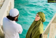 Sana Khan Instagram - Ya Allah Mere Shohar Meri Duniya Hai Aur Mujhe Meri Duniya Me Hamesha Abaad Rakhna. ♥️Ameen♥️ . . . . . . @finolhu_maldives @aabee_holidays #finolhu #maldives #sanakhan #anassaiyad #sanaanas #vibrantplayground #barefootchic #ocean #water #blue #windy #beauty Finolhu Baa Atoll
