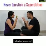 Sangeetha Bhat Instagram - Do you believe in superstition?? Comment below your reasons to believe and not to believe. Share some of your experiences when you believed in superstition and when you did not. Tag you friends and and family in the comments to see their reactions and share their experiences too....😄😄😄😄 @sudarshan_rangaprasad @sangeetha_bhat #actors #instagramvideos #instagrammers #contentcreator #couplevideos #funnyvideos #sangeethabhat #sangeethabhatsudarshan #sudarshanrangaprasad #superstition #superstitious India