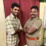 Sanjana Singh Instagram - I am so happy and glad to meet a honest police inspector like you Purushottam sir, after knowing the accident it is new birth to u sir. it's a miracle sir. after an healthy conversation with you me and my brother got inspired by you a lot sir, me and my brother very happy to meet you sir @_venkateshm