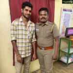 Sanjana Singh Instagram - I am so happy and glad to meet a honest police inspector like you Purushottam sir, after knowing the accident it is new birth to u sir. it's a miracle sir. after an healthy conversation with you me and my brother got inspired by you a lot sir, me and my brother very happy to meet you sir @_venkateshm