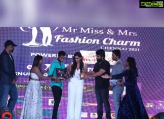 Sanjana Singh Instagram - Behind every success, there is a lot of hard work & concentration. All this could be possible because of people around me with positive vibes specially my brother who has always been a strong pillar. Who always believed in me and had faith in me for my decision. This award belongs to all my friends, fans & family. @_venkateshm @harshanrakesh @haswath_pro @reynold_25 @rey_fashion_events @chef_dilip_1