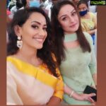 Sanjana Singh Instagram - at golmal tamil movie pooja.✨ The first step of your journey might be scary, but it is also full of so much possibility and wonder. It is full of excitement at all that could happen and faith that whatever is meant to happen, will happen. It might be hard to take that first step- to put your pen to paper, to move to the new city, to lace up your shoes- but don't let that fear keep you from starting. Don't let the fear keep you from feeling the excitement and wonder at everything in front of you, because I promise that once you take that first step, you'll never look back. @aslam_raffi thank you so much bro for these beautiful pictures.