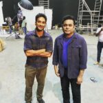 Sathish Krishnan Instagram - A day to be remembered. An unrealistic learning experience with @arrahman sir . Dreams do come true. Feeling blessed . Thank you sir .