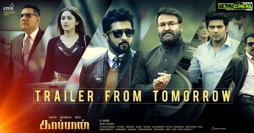Sayyeshaa Saigal Instagram - #Kaappaan trailer releases tomorrow at 7pm!! ❤️💃💃 #excited#trailer#love#movie#tamil#comingout#waitforit#instadaily#instapic#action#drama
