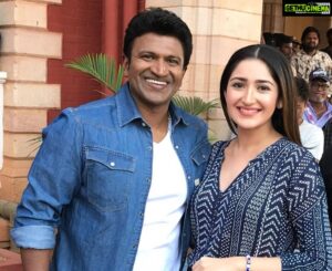 Sayyeshaa Saigal Instagram - #Irreplaceable … that’s @puneethrajkumar.official … my friend , my family, a gem. I have no words to describe the grief I am feeling. It’s an irreparable loss. My deepest condolences to his wife Ashwini akka and his daughters for whom life will never be the same. My heart goes out to his family, millions of his fans and friends! #RIP sir! It was my honour to share screen space with you.