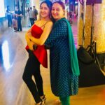 Sayyeshaa Saigal Instagram - Cuddling mommy is the safest feeling in the world! 😘😘 @shhaheen #newyearseve#hello2019#mommyandme#instapicture#holidayseason#red#favourite#instadaily#love