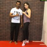 Sayyeshaa Saigal Instagram - Fitness all the way only with my fav @thevinodchanna 💃🤗 you are amazing! #trainer#thebest#youcandoit#gym#fitnessgoals#instadaily#instaphoto