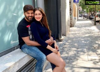 Sayyeshaa Saigal Instagram - Happy birthday to the man I proudly call mine! I love you forever! ❤️ @aryaoffl #husband#love#forever#birthday#makingmemories#instaphoto#us#proudwife