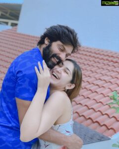Sayyeshaa Saigal Instagram - Locked together for life 😍🔐 @aryaoffl 
#lockdown#happiness#hubzyandme#instaphoto#home#love#familytime#instadaily