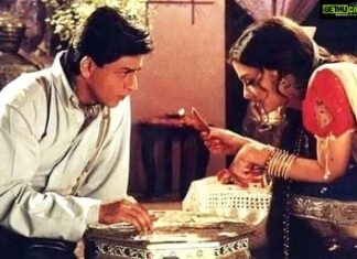 Shah Rukh Khan Instagram - All the late nights….the early mornings…. hard pace & problems. Worked out fine because of the gorgeous @madhuridixitnene . The stunning @aishwaryaraibachchan_arb , ever cheerful @apnabhidu dada, full of life @kirronkhermp and the whole team slogging it under the masterful and patient #sanjayleelabhansali. Only issue….the dhoti kept falling off….!! Thx for the love everyone. #19YearsOfDevdas