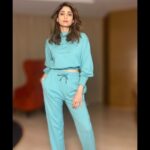 Shamita Shetty Instagram - Life is better in sweatpants 💙 . Outfit by @Ikichic_official Styled by @anusoru . . . . @colorstv @voot @endemolshineind #ShamitaShetty #BiggBoss15 #Queen #chillvibes #Comfortzone #love #BB15 #Colors #Voot #lifeisgood #Shamitastribe #Teamss