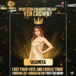 Shamita Shetty Instagram – Did you vote for the queen of #BiggBoss15 #ShamitaShetty yet? If not, then please go to @vootselect app and Vote Now ❤️and Don’t forget to comment  #BBQueenShamita on @colorstv Twitter. 👑

Voting lines are now open. 

@colorstv @endemolshine 
#ShamitaIsTheBoss #VoteForShamitaShetty #ShamitaForTheWin 
#ShamitasTribe #BiggBoss #BiggBoss15 #Colorstv #EndemolShine #VootSelect
#TeamSS