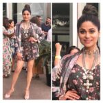 Shamita Shetty Instagram – At @lakmefashionwk for Payal Singhal’s show  Outfit : @payalsinghal ,  jewellery : @azotiique  Shoes : @melissaofficial