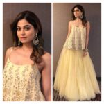 Shamita Shetty Instagram - Event ready in New Jersey 🎀 Outfit: @payalsinghal Jewellery: @azotiique #azotiique #eventdiaries #workmode #style #ootd #fashion #glam #net #yellowisthenewblack #instapic #photooftheday