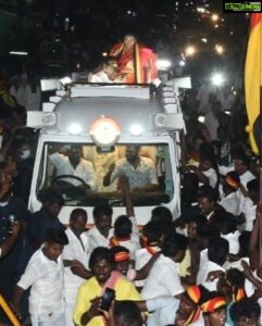 Shanmuga Pandian Instagram - Travelled 2 weeks with our beloved Captain across Tamilnadu for the election campaign. This 2 weeks will always be special.

Really proud and happy to see my mother contesting in Virudhachalam.
🔴🔴🔴🔴
🟡🟡🟡🟡
⚫️⚫️⚫️⚫️
👍🏾🙏🏾👍🏾

#dmdk #captainvijayakanth