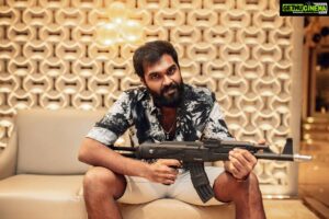 Shanmuga Pandian Instagram - Chilling with my 1:1 scale model of an ak47 #pubg #winnerwinnerchickendinner