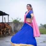 Sherin Instagram - ♥️♥️ 👗- @labelswarupa 📸- @sarancapture 💄- @kaviyaartistry_off 💇‍♀️- @achusai_makeupartist 💍- @ahaarya_abinayam #sherin #festival #indian #halfsaree #fashion #ootd