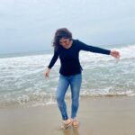 Sherin Instagram - Missed you Poseidon! I haven't seen the ocean in over 2 years! After a long week of hard work, really enjoyed a day off by the beach. Ahhhh bliss #sherin #pondicherry #beach #ocean #candid #biggbosstamil Pondicherry