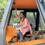 Sherin Instagram - Not the superhero you asked for or the one you deserve or the one you need, it’s just a girl trying not to fall off a really tall stool and drive a crane 😜 . . . . . #sherin #love #shooting #behindthescenes #pondicherry #workmode Pondicherry