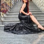 Sherin Instagram - Love all, trust a few, do wrong to none. . . . . . . #sherin #love #fashion #black #eveningdress #sequindress #biggbosstamil #bigboss #styling #style #redhair Bangalore, India