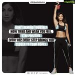 Shilpa Shetty Instagram - When your focus is on the goal with consistency, any hurdle or difficulty will never have the power to stop you. All you need to do is remind yourself that taking a break is fine, but quitting isn’t. So, no matter what gets in the way of your goals, be your own source of motivation and take that next step! It’ll always be worth it. . . . . . #ShilpaKaMantra #SwasthRahoMastRaho #fitness #gotheextramile #makeithappen #goals #success #SelfMotivation