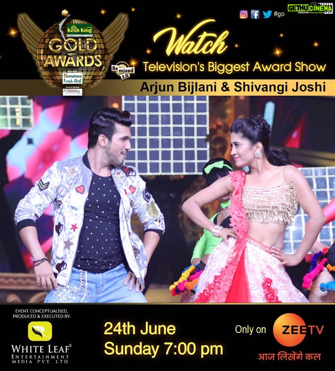 Shivangi Joshi Instagram - #goldawards2018 24th June 7pm on Zeetv.. @vikaaskalantri ✨
