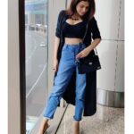 Shraddha Das Instagram – #airportdiaries 🖤

Styling : @thewandermannequin 
@artbyavnee 
Jewellery : @kabbish_
@viralmantra
Bag : @esscbagsofficial 
📸 @snehzala Mumbai, Maharashtra