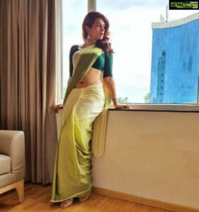 Shraddha Das Instagram - 💚💚
Styled by @supriya.badabagni & @chandana_manchukonda 
Hair : Gourie Patil 
📸 @harish_chiluka_official

#ardham #telugu #tamil #movie #bts
