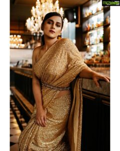Shraddha Srinath Instagram - Photographer @clintsoman 
Stylist @papapants 
Assisted by @pleatz_drape_artist
Saree @n4couture 
Encrusted belt @saldanha_label 
Hmu @muaxsofie___ 
Location courtesy @raahi_blr
Managed by @vidhyaabreddy @kettlesstudios
