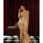 Shraddha Srinath Instagram - Here to ruin my grid Photographer @clintsoman Hair and make up @muaxsofie___ Stylist @papapants Assisted by @pleatz_drape_artist Gold sequin saree @n4couture Encrusted belt @saldanha_label Location courtesy @raahi_blr Managed by @vidhyaabreddy @kettlesstudios