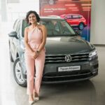 Shraddha Srinath Instagram – Visited the @volkswagen_india showroom to experience their new SUVW, the #TiguanAllspace. Love the elegant design of the premium Tiguan Allspace! It has a distinct SUV profile that is modern yet elegant, truly a luxury you would love to own. Experience the new Tiguan Allspace at your nearest Volkswagen showroom!