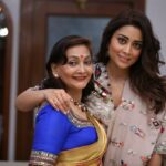 Shriya Saran Instagram - Happy mommy's day..... I love you for ever and ever .... Thank you for this saree by @payalsinghal and dress by @rajattangriofficial Ofcourse mom looks good in any thing