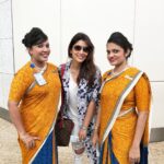 Shriya Saran Instagram – Thank you @jetairways for talking care of me. With Sangita and Swati. Missing my favourite Maya. @rajattangriofficial thank you for this cool jacket. #siimaawards can’t wait #pantaloonssiima Chhatrapati Shivaji International Airport Terminal 2 Departure Gate 4