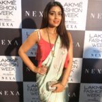 Shriya Saran Instagram – Wearing @payalsinghal at @lakmefashionwk @iamvasuki thank you for this stunning clutch by Prabhaas luxury clutch The St. Regis Mumbai