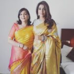 Shriya Saran Instagram - With Mom at #vrksilks #kanjeevaramsilk #saree