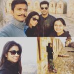 Shriya Saran Instagram – #trecking  #cousins #earlymornings #amerfort #armyman @prasheen21 @ritika_bhatnagar