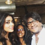 Shriya Saran Instagram – My team. @ajayshelar19  hairstylist saru