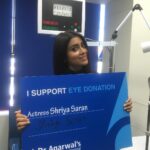 Shriya Saran Instagram – I support eye donation! #eyedonation #spreadlove