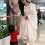 Shweta Tiwari Instagram - Mera Nanha yatri ❤️ #nanhayatri #travelpartner #lucknow Terminal -2, Chaudhary Charan Singh International Airport, Lucknow