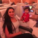 Shweta Tiwari Instagram – After such a long flight he is still so energetic , all thanks to the luxurious experience of #emirates #emiratesbaby @emirates #nanhayatri