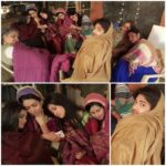 Shweta Tiwari Instagram - Sleeping Beauties And a Chowkidaar @vishalsingh713 #bts #begusarai #nightshoot 😜