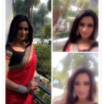 Shweta Tiwari Instagram – Thand Ki dhoop ..😊 #shwetatiwari #lucknow #faishonshow #showstopper #thand #dhoop #tajhotel #balcony  #redandblack #saree