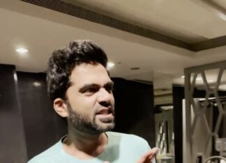 Silambarasan Instagram - 🤬He is such a pain! But, then again, whatever it takes🔥🤙🏼! @sandeep_deep #nopainnogain #gymtime 💪🏼 #atman #silambarasantr