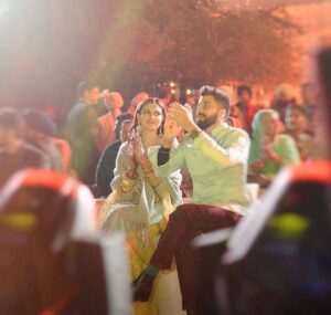 Simran Kaur Mundi Instagram - This was probably the moment when I realised, how did i get so lucky to have found someone who reads my silence and understands my language so now i don’t have to spend a lifetime translating my soul🤗 Wish you a very verryy Happy Birthday My dear Husband ji @gurickkmaan .. may u keep lecturing ‘cough’ educating me on covid safety protocols🙈and keep finding prototypes whenever need be lol🙃May god bless you..Always hoping and praying for all your dreams to come true love you🤗❤️ - 📷 @studiodenz