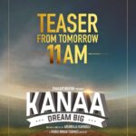 Sivakarthikeyan Instagram - #Kanaa teaser will be released at 11 AM tomorrow👍😊#KanaaAudioAndTeaserFromTomorrow