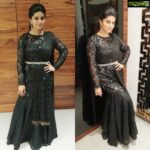 Sneha Instagram – #djdjuniors grand semi finals @zeetamizh thanks to @geetuhautecouture for the wonderful gown and @jcsjewelcreations for the lovely jewelry