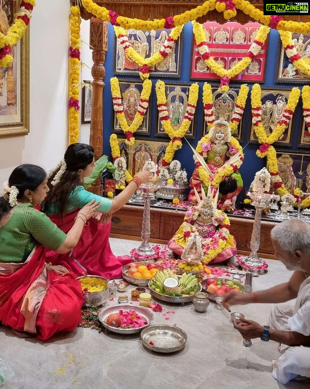 Sneha Instagram - #varamahalakshmipooja #friendslikefamily #blessed